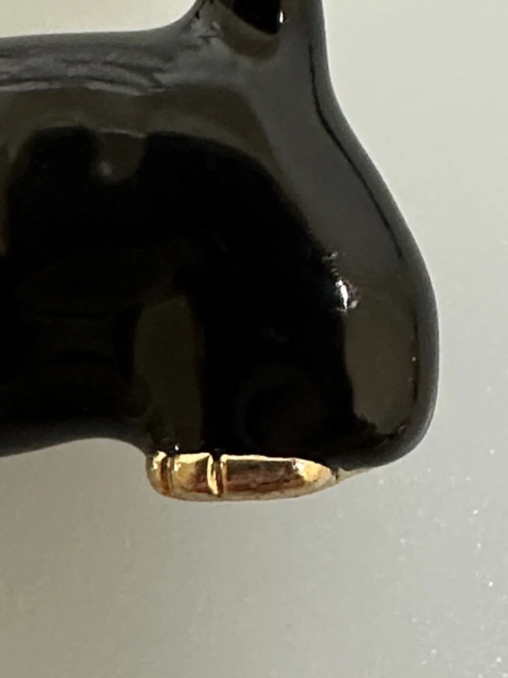 Kirks Folly Black Scottie Dog Pin with Gold Accents and Green Eyes - Picture 6 of 7